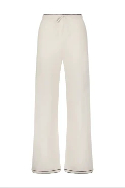 GIGI C Lounge|Aubrie Wide Leg Pant Ivory