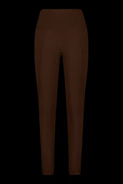 GIGI C Sport Bottoms|Ava Snakeskin Legging Chocolate