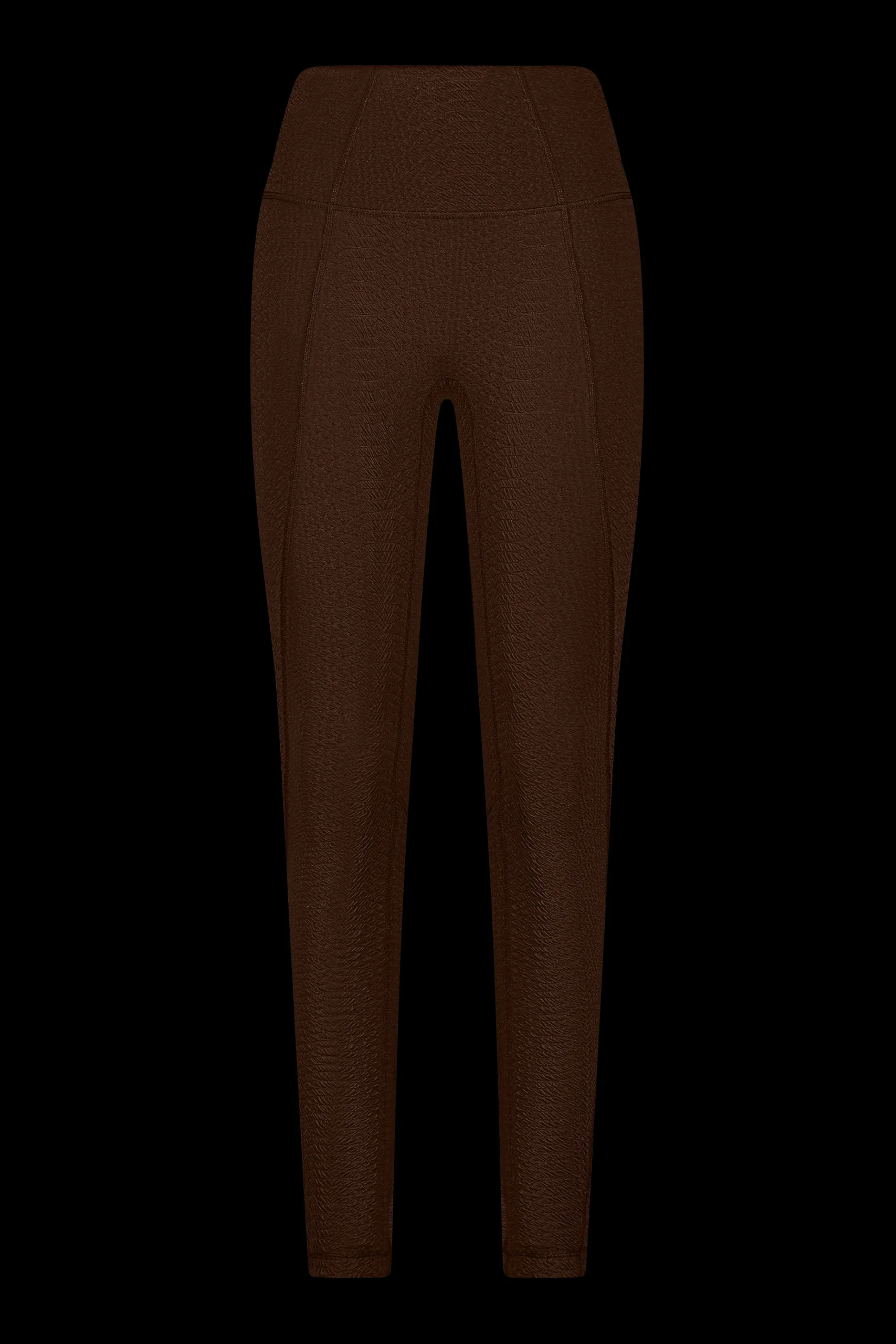 GIGI C Sport Bottoms|Ava Snakeskin Legging Chocolate
