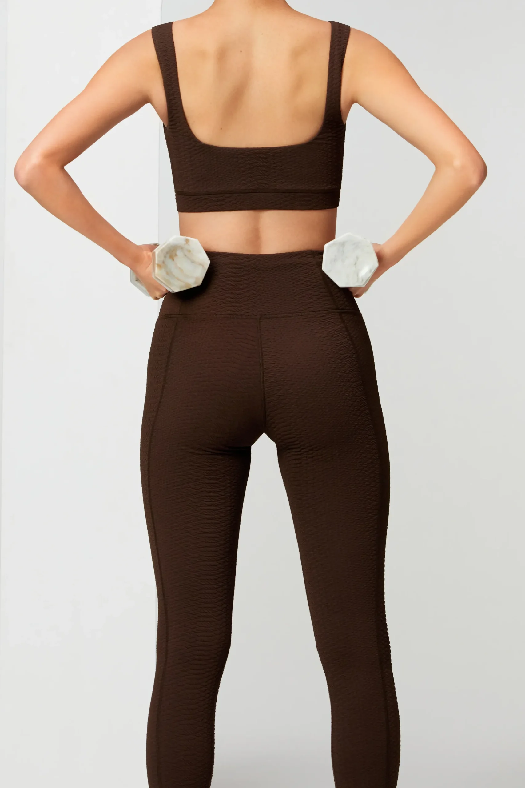 GIGI C Sport Bottoms|Ava Snakeskin Legging Chocolate