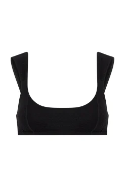 GIGI C Matching Sets|Swim Tops|Dawson Snakeskin Top Black