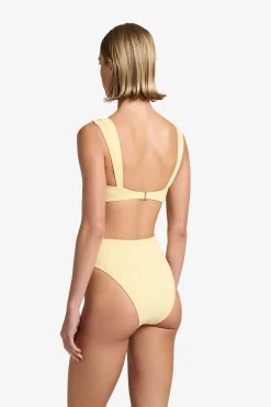 GIGI C Matching Sets|Swim Tops|Dawson Snakeskin Top Butter