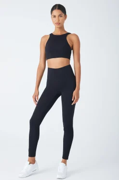GIGI C Matching Sets|Sport Tops|Devon Snakeskin Top Black