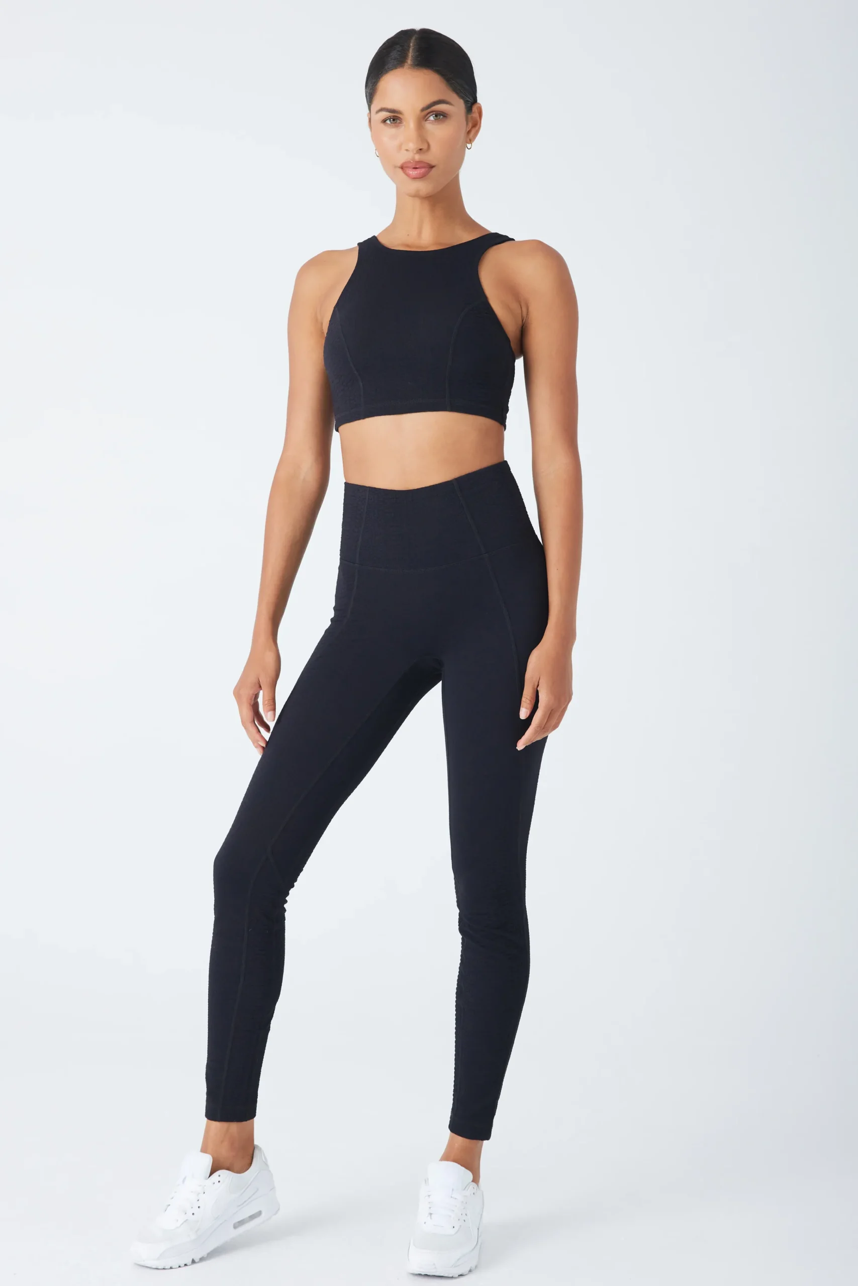 GIGI C Matching Sets|Sport Tops|Devon Snakeskin Top Black