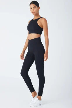 GIGI C Matching Sets|Sport Tops|Devon Snakeskin Top Black
