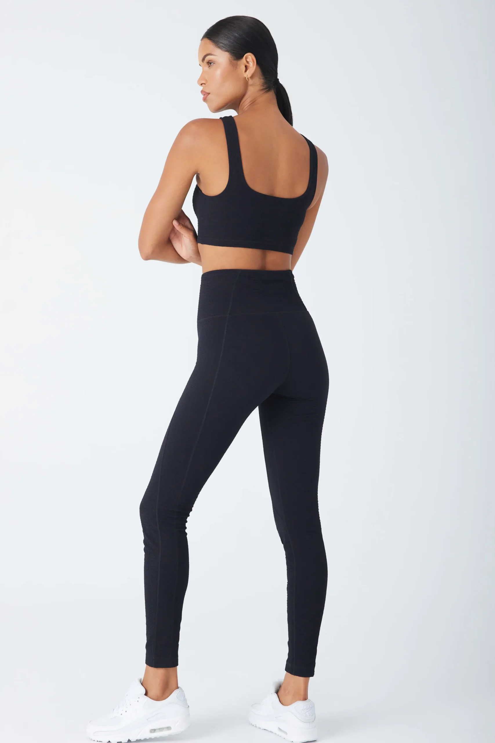GIGI C Matching Sets|Sport Tops|Devon Snakeskin Top Black