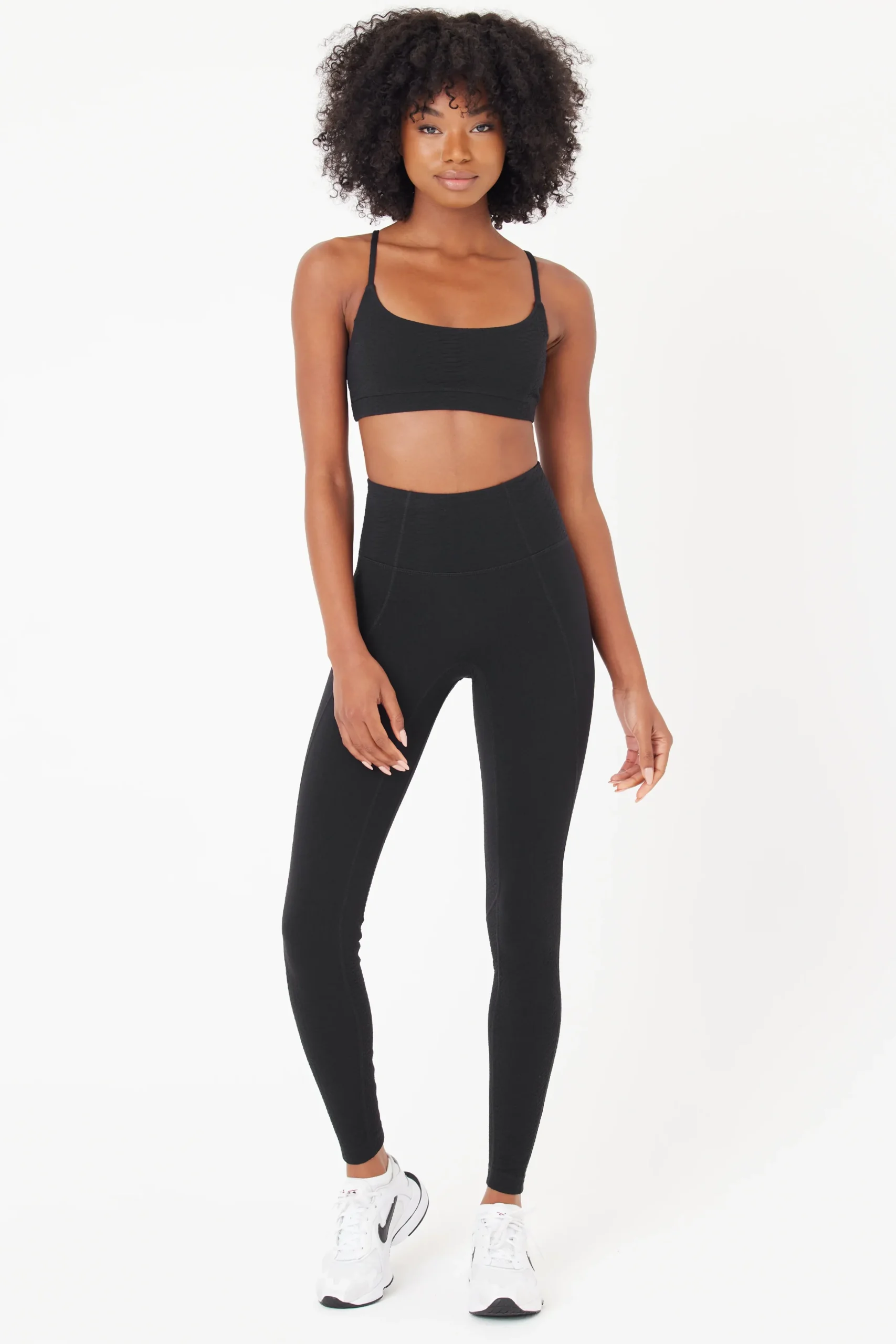 GIGI C Matching Sets|Sport Tops|Emery Snakeskin Bra Black