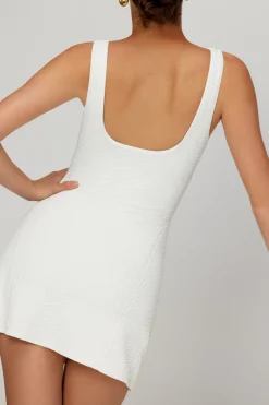GIGI C Dresses|Ezzie Snakeskin Dress Ivory