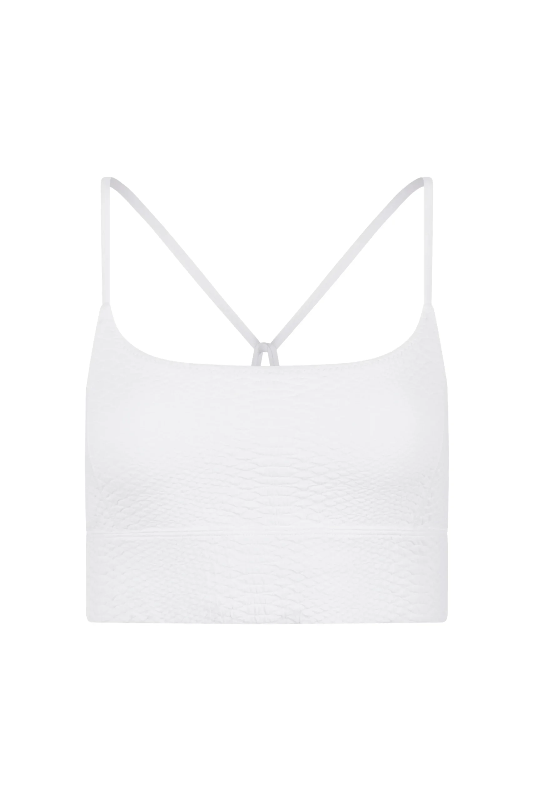 GIGI C Matching Sets|Sport Tops|Finle Snakeskin Bra Ivory