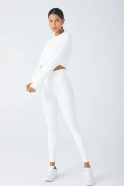 GIGI C Matching Sets|Sport Tops|Isabella Snakeskin Pullover Ivory