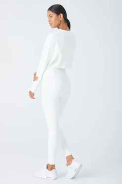GIGI C Matching Sets|Sport Tops|Isabella Snakeskin Pullover Ivory