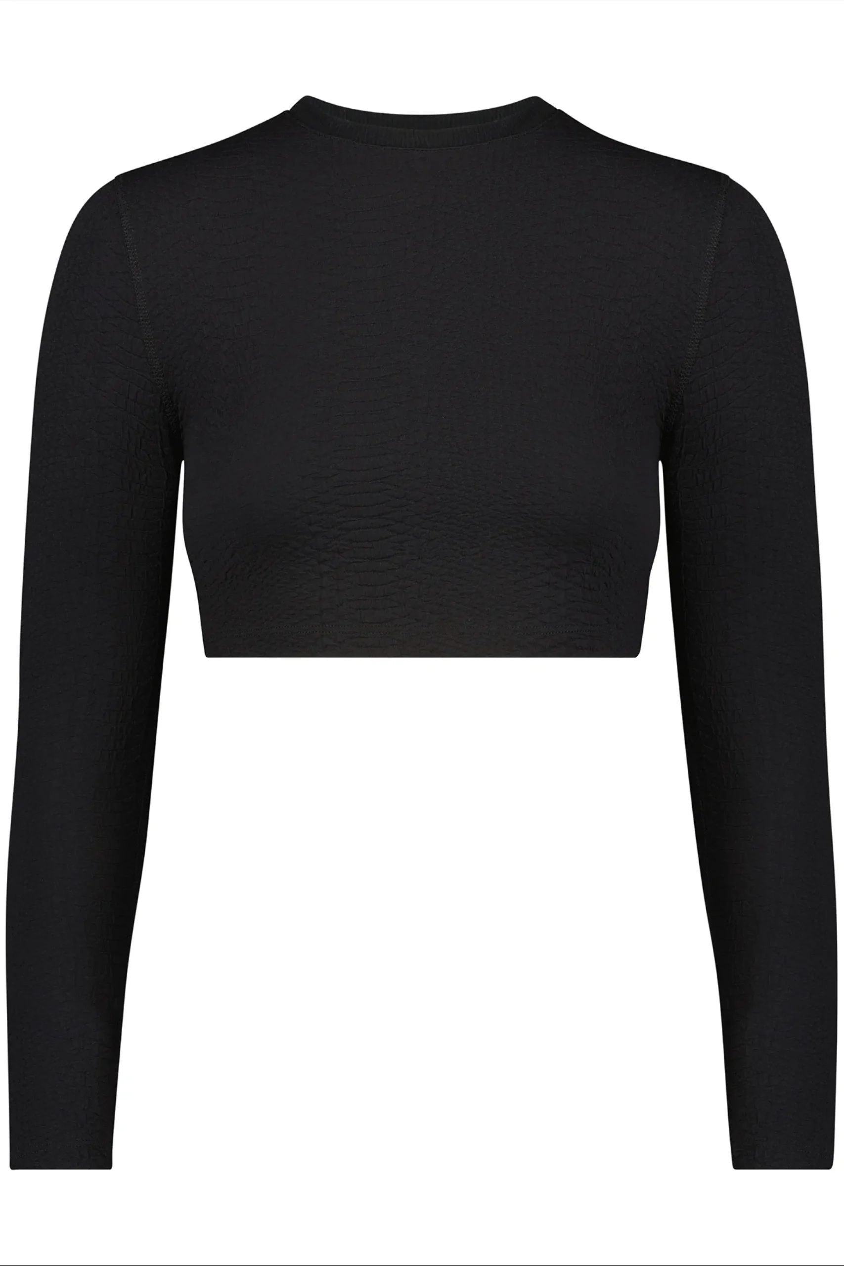 GIGI C Matching Sets|Sport Tops|Isabella Snakeskin Pullover Black