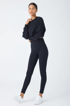 GIGI C Matching Sets|Sport Tops|Isabella Snakeskin Pullover Black