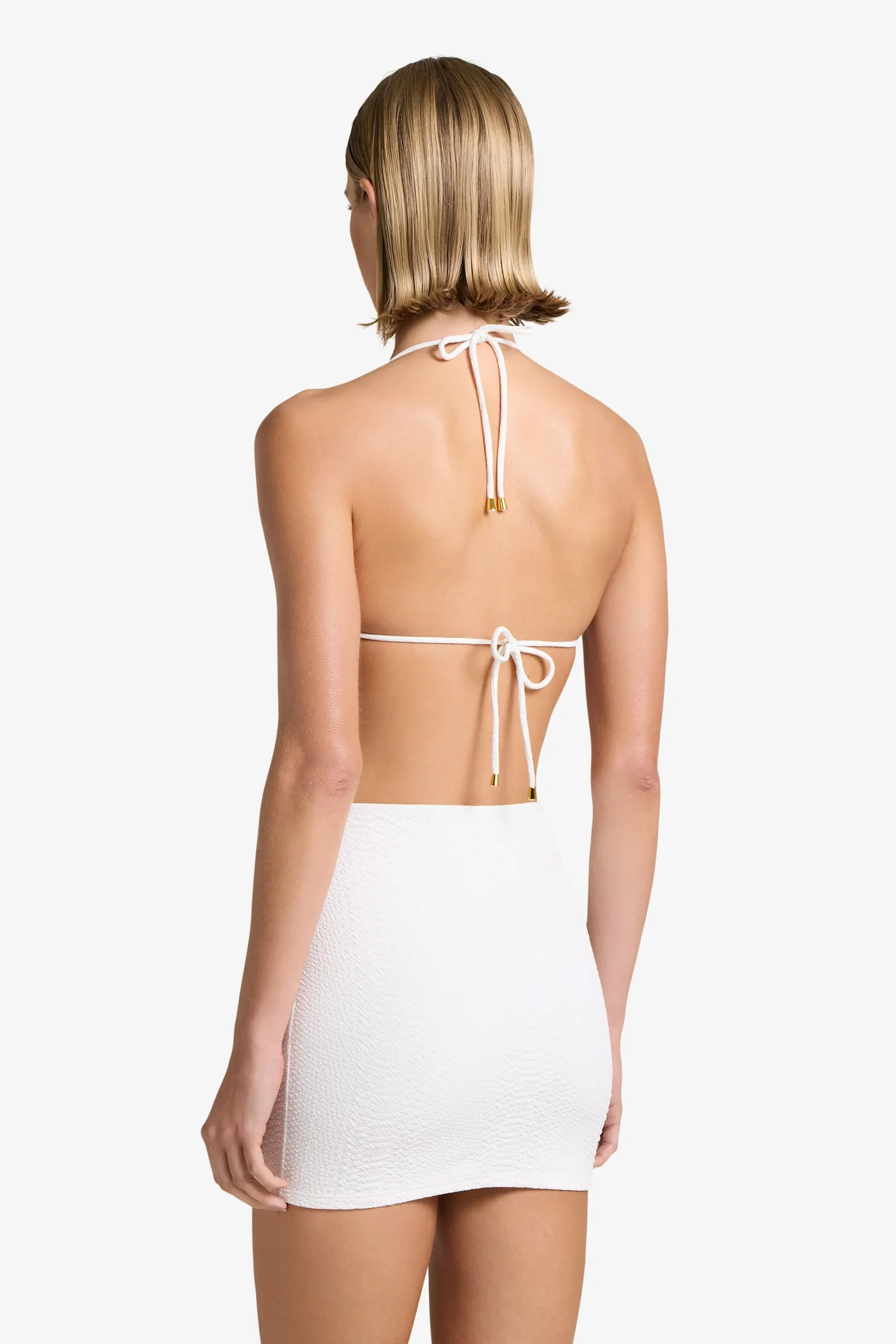 GIGI C Coverups|Matching Sets|Joelle Snakeskin Skirt Ivory
