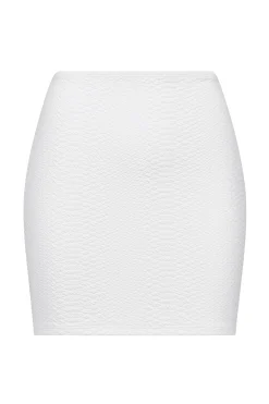 GIGI C Coverups|Matching Sets|Joelle Snakeskin Skirt Ivory