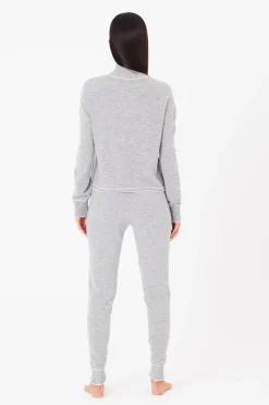 GIGI C Lounge|June Sweater Heather Grey