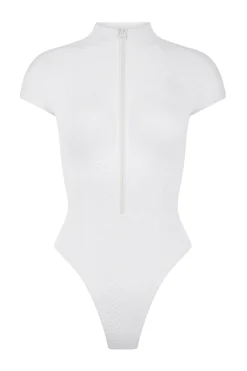 GIGI C Surf|One Pieces|Lilith Snakeskin Surfsuit Ivory