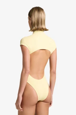 GIGI C Surf|One Pieces|Lilith Snakeskin Surfsuit Butter
