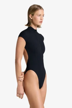 GIGI C Surf|One Pieces|Lilith Snakeskin Surfsuit Black
