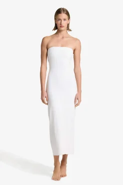 GIGI C Coverups|Dresses|Maya Snakeskin Dress Ivory