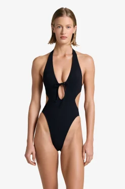 GIGI C One Pieces|Megan Snakeskin One Piece Black