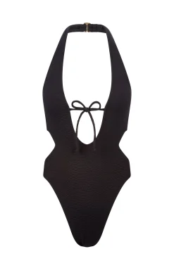 GIGI C One Pieces|Megan Snakeskin One Piece Black