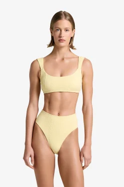 GIGI C Matching Sets|Swim Bottoms|Melinda Snakeskin Bottom Butter