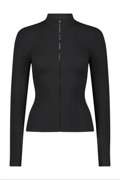 GIGI C Matching Sets|Natasha Snakeskin Jacket Black