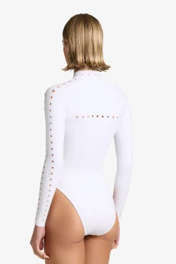 GIGI C Surf|One Pieces|Riley Surfsuit Full Coverage White