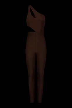 GIGI C Rompers & Jumpsuits|Rory Snakeskin Jumpsuit Chocolate