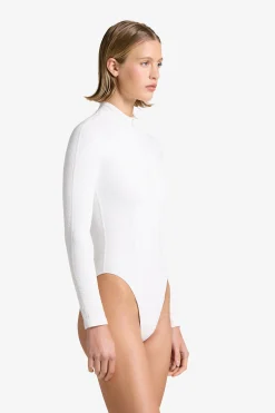 GIGI C Surf|One Pieces|Sophie Snakeskin Surfsuit Ivory