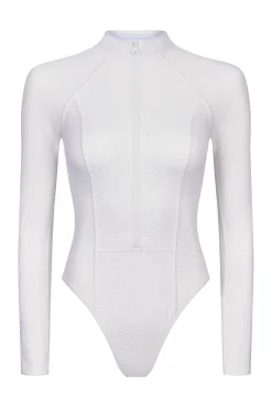 GIGI C Surf|One Pieces|Sophie Snakeskin Surfsuit Ivory