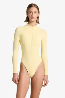 GIGI C Surf|One Pieces|Sophie Snakeskin Surfsuit Butter