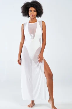 GIGI C Coverups|Dresses|Terri Mesh Coverup White